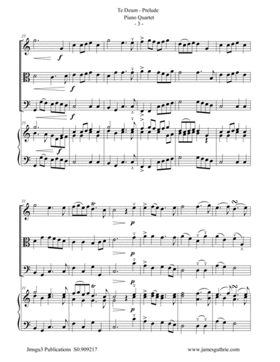 Charpentier: Te Deum Prelude for Piano Quartet image number null