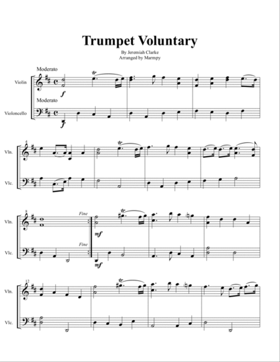 Trumpet Voluntary Trumpet Voluntary Trumpet scores gallery preview page 2