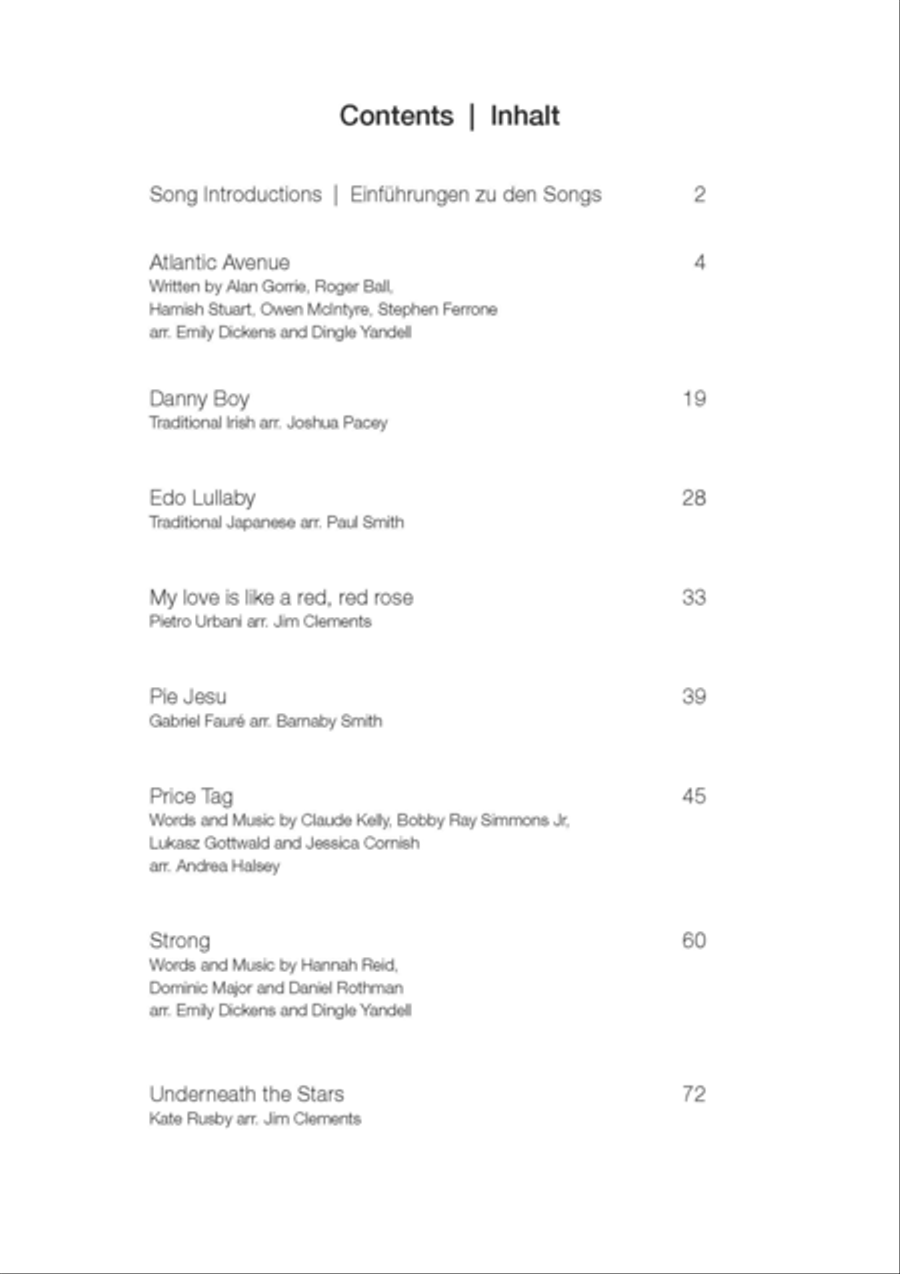 VOCES8 A Cappella Songbook 2 -- 8 Songs for 4-part Vocal Groups 4-Part scores gallery preview page 2