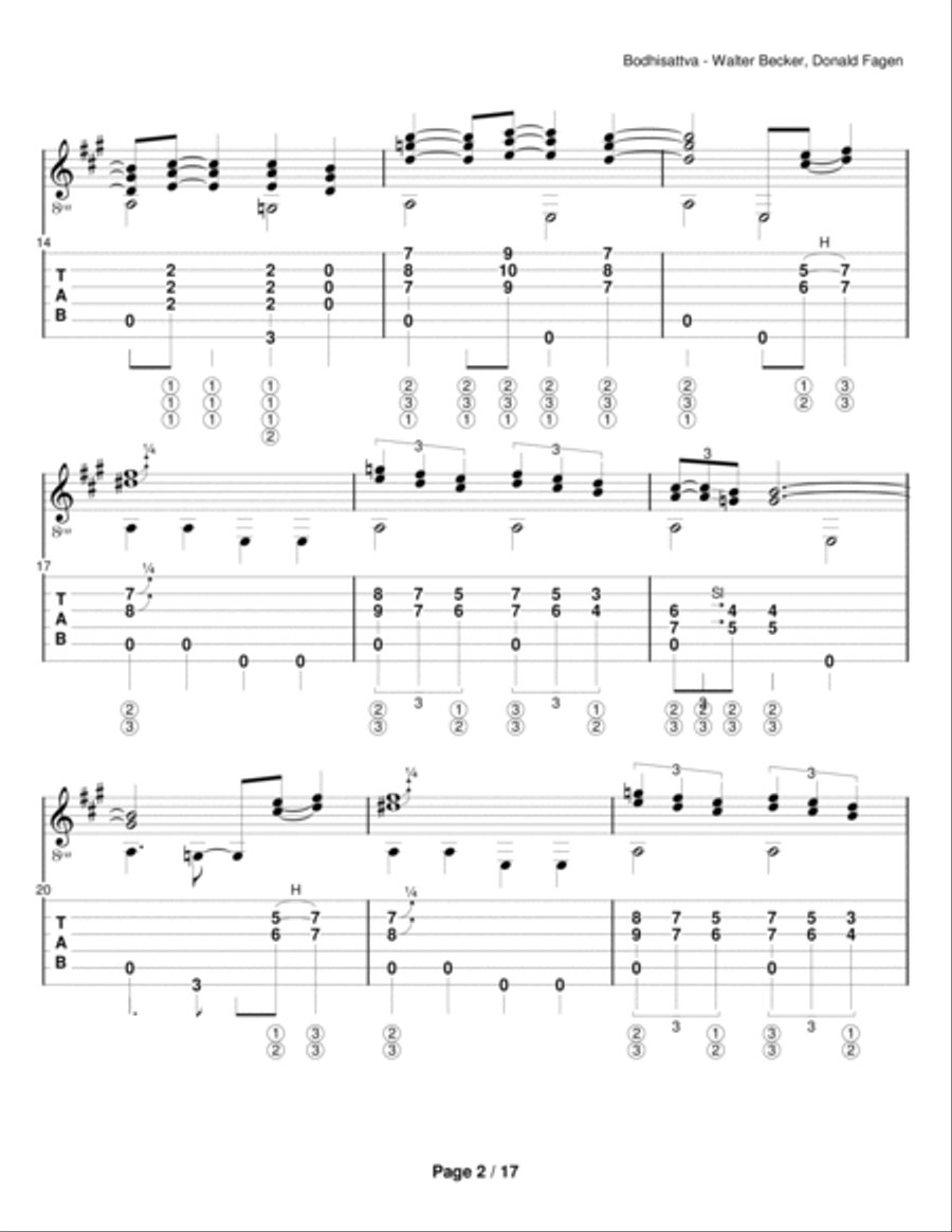 Bodhisattva Bodhisattva Electric Guitar scores gallery preview page 2