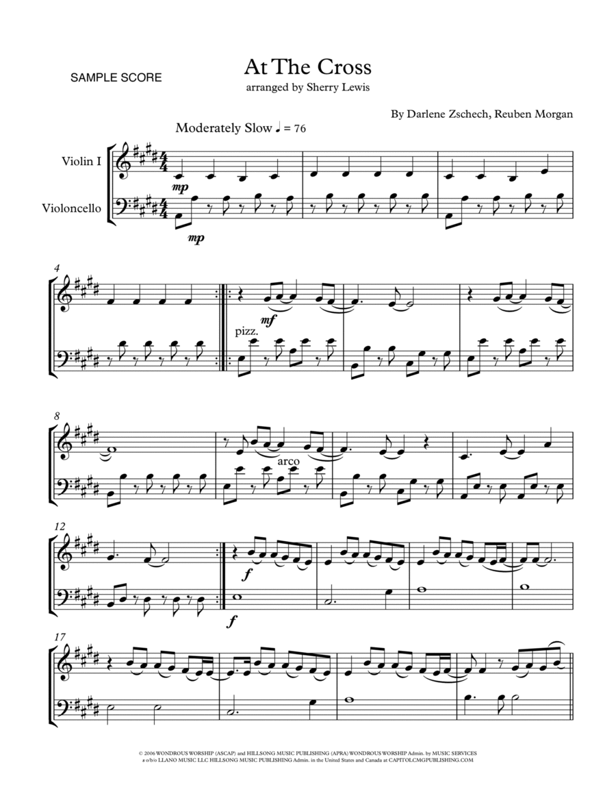 At The Cross String Duet scores gallery preview page 1