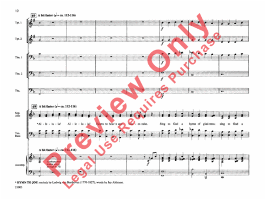 Risen Today! (An Easter Medley) Choir scores gallery preview page 13
