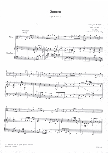 2 Sonate op. 5, No.7-8 per viola e pianoforte, op
