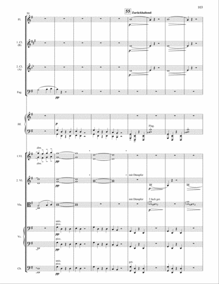 Mahler (arr. Lee): Symphony No. 4 in G Major 3rd movement, Full Score Chamber Orchestra scores gallery preview page 5