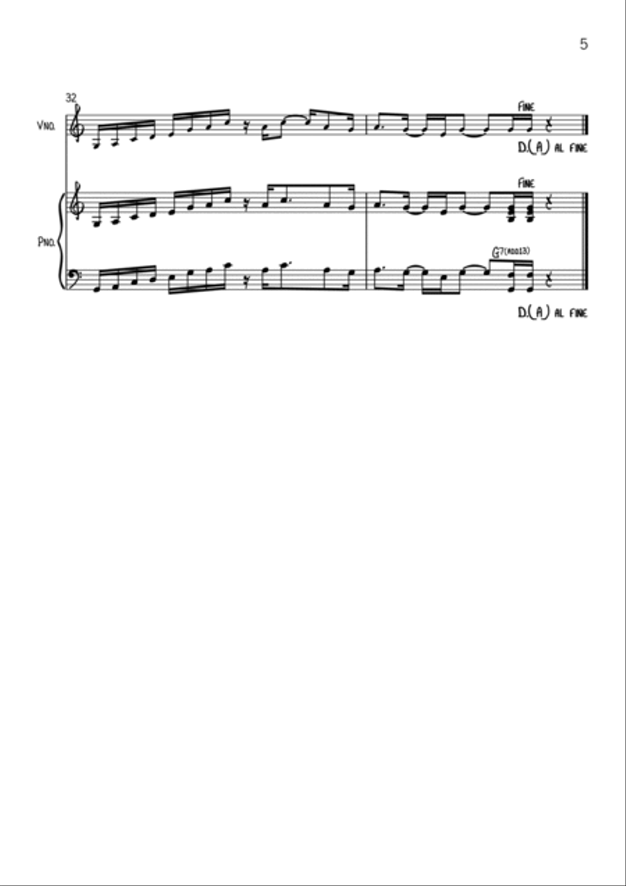 Sir Duke Sir Duke Violin Solo scores gallery preview page 5