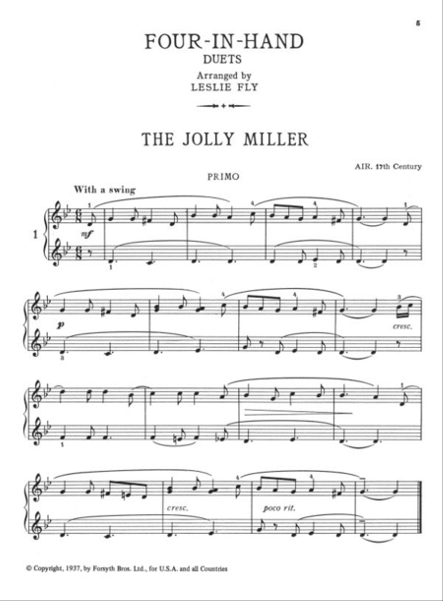 Four in Hand Piano Duet scores gallery preview page 3