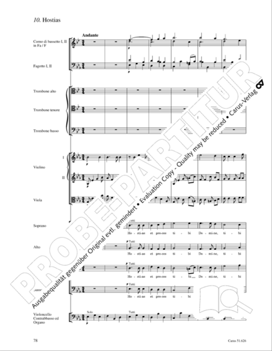 Missa longa in C major (Missa longa in C) 4-Part scores gallery preview page 90
