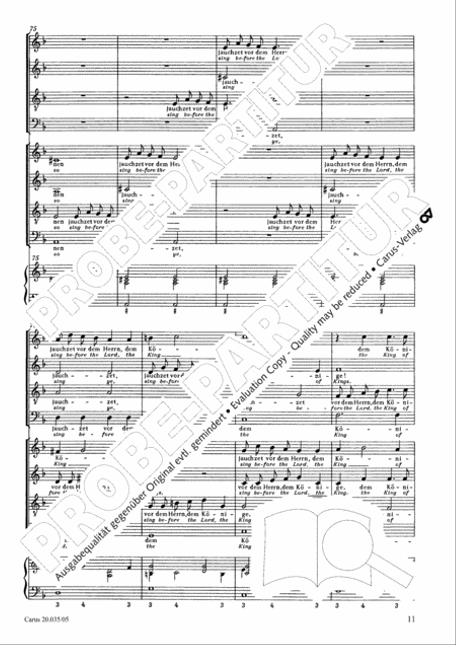 Sing to the Lord a new song (Singet dem Herrn ein neues Lied) 4-Part scores gallery preview page 12