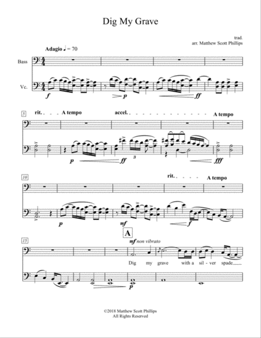 Dig My Grave Double Bass scores gallery preview page 3
