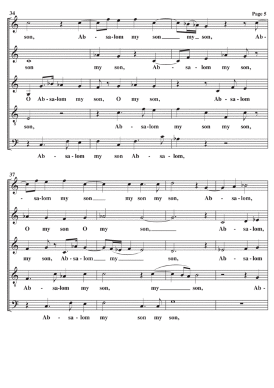 When David Heard A Cappella Divisi scores gallery preview page 5