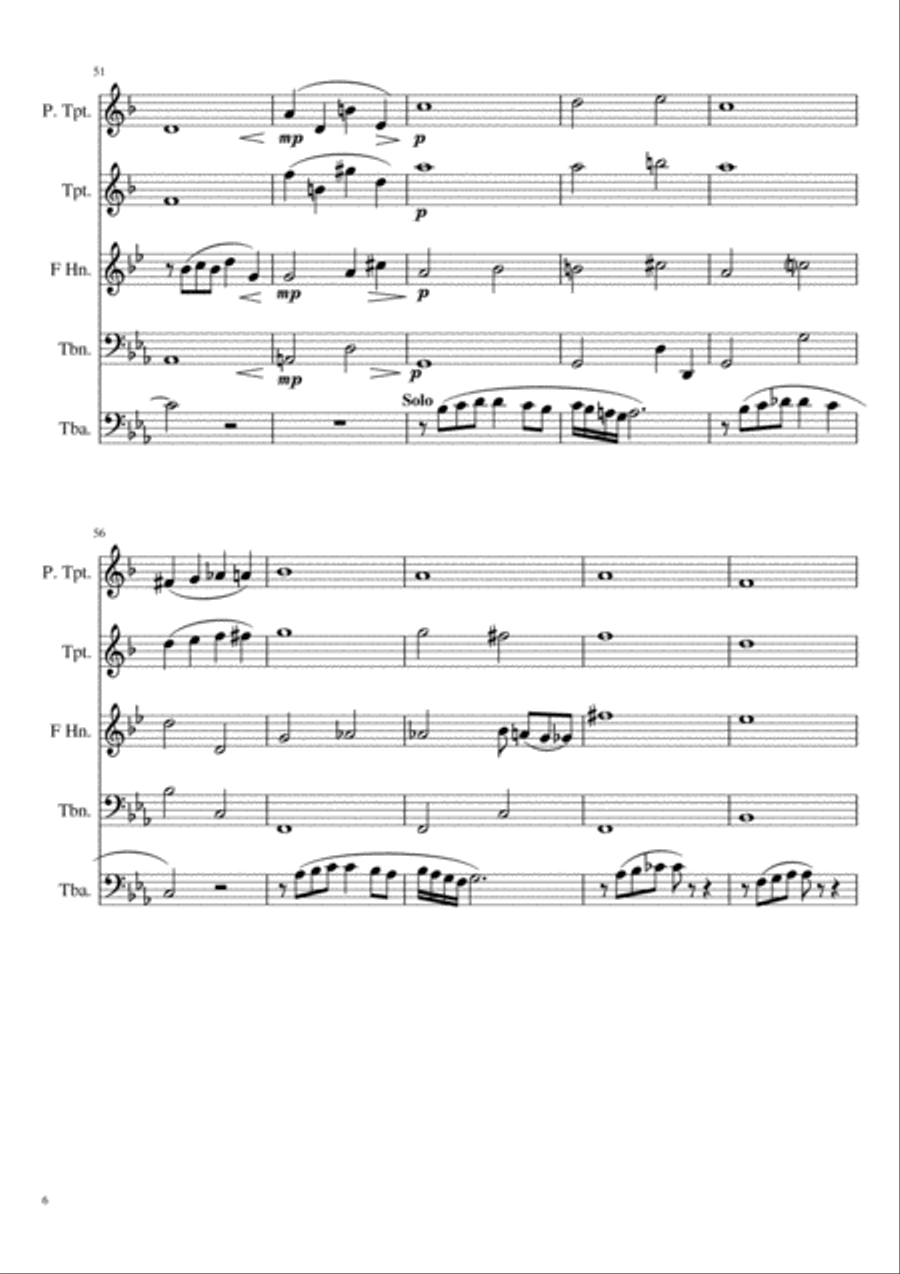 Losing My Mind Brass Ensemble scores gallery preview page 6