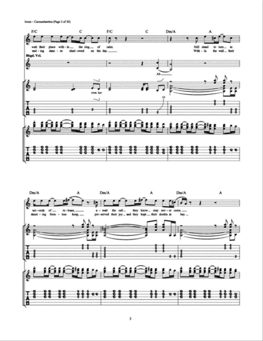 Carouselambra Electric Guitar scores gallery preview page 3
