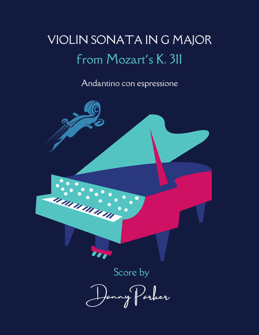 Violin Sonata in G major, after Mozart's K. 311: Andantino con espressione Chamber Music scores gallery preview page 1