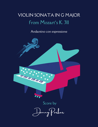 Book cover for Violin Sonata in G major, after Mozart's K. 311: Andantino con espressione
