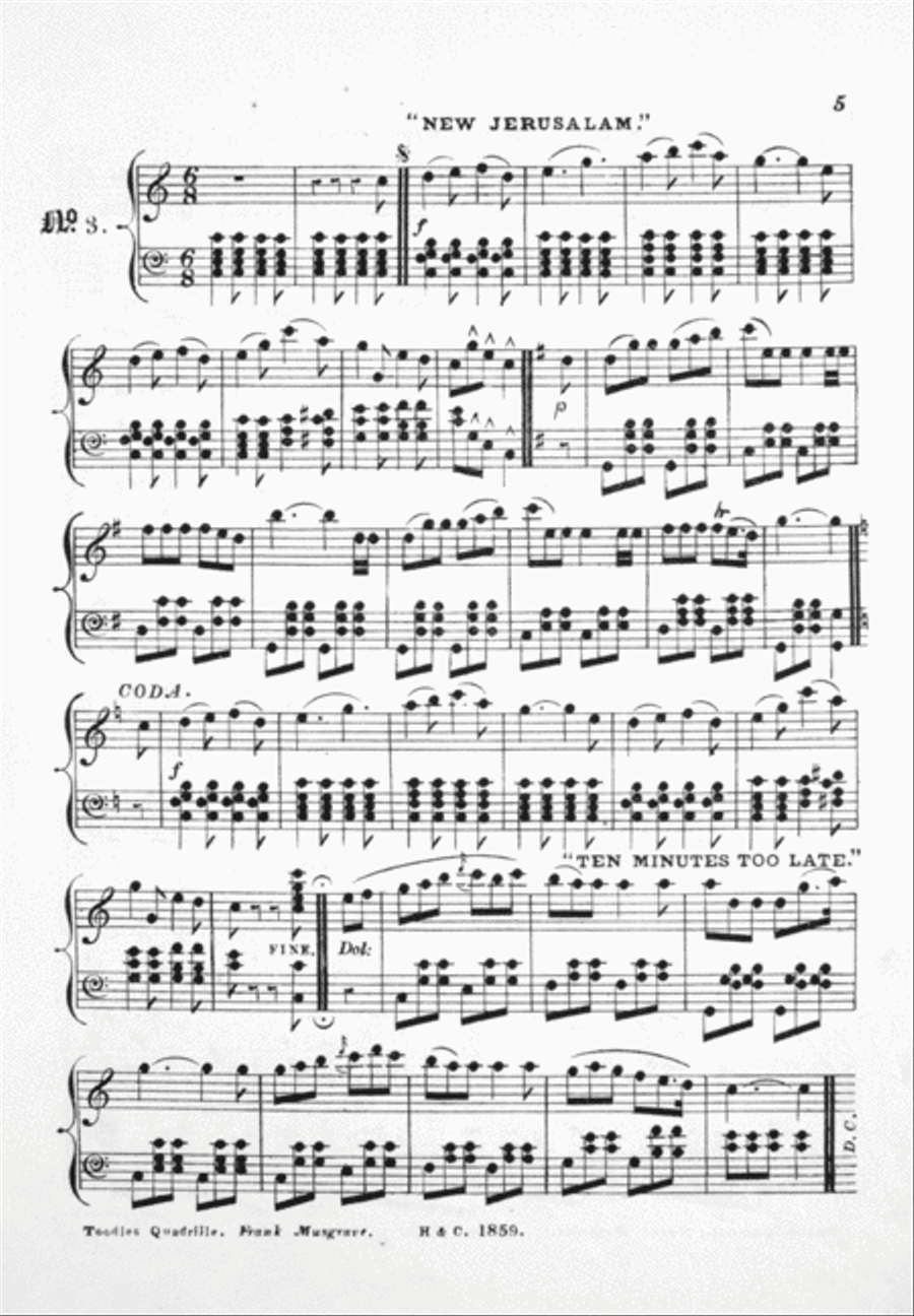 Toodles Quadrille Piano Solo scores gallery preview page 5