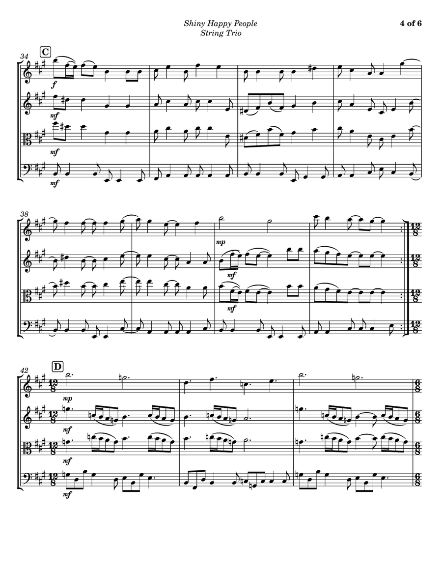 Shiny Happy People String Trio scores gallery preview page 4