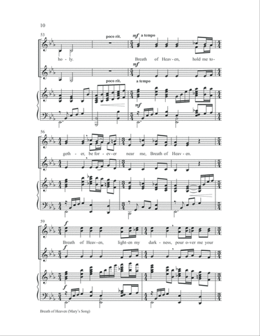 Breath of Heaven (Mary's Song) Breath of Heaven (Mary's Song) Women's Choir scores gallery preview page 11