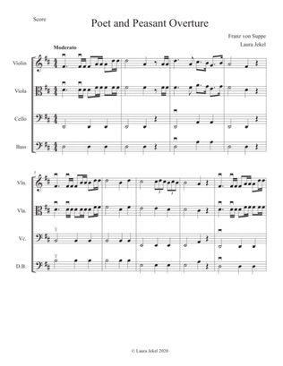 String Orchestra Arrangement of Poet and Peasant Overture by von Suppe