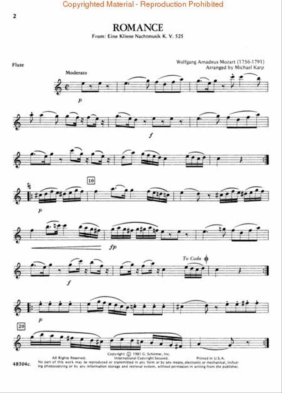 18th Century Masterpieces for Flute and Guitar Flute scores gallery preview page 2