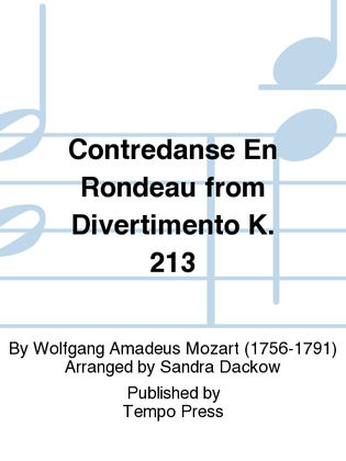 Book cover for Divertimento, K. 213: Contredanse en Rondeau