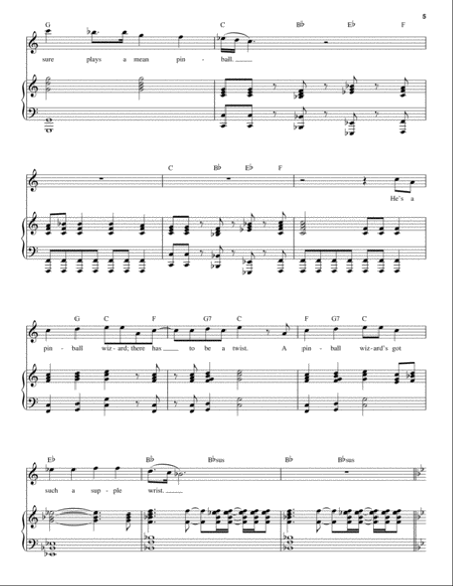 Pinball Wizard Piano scores gallery preview page 5