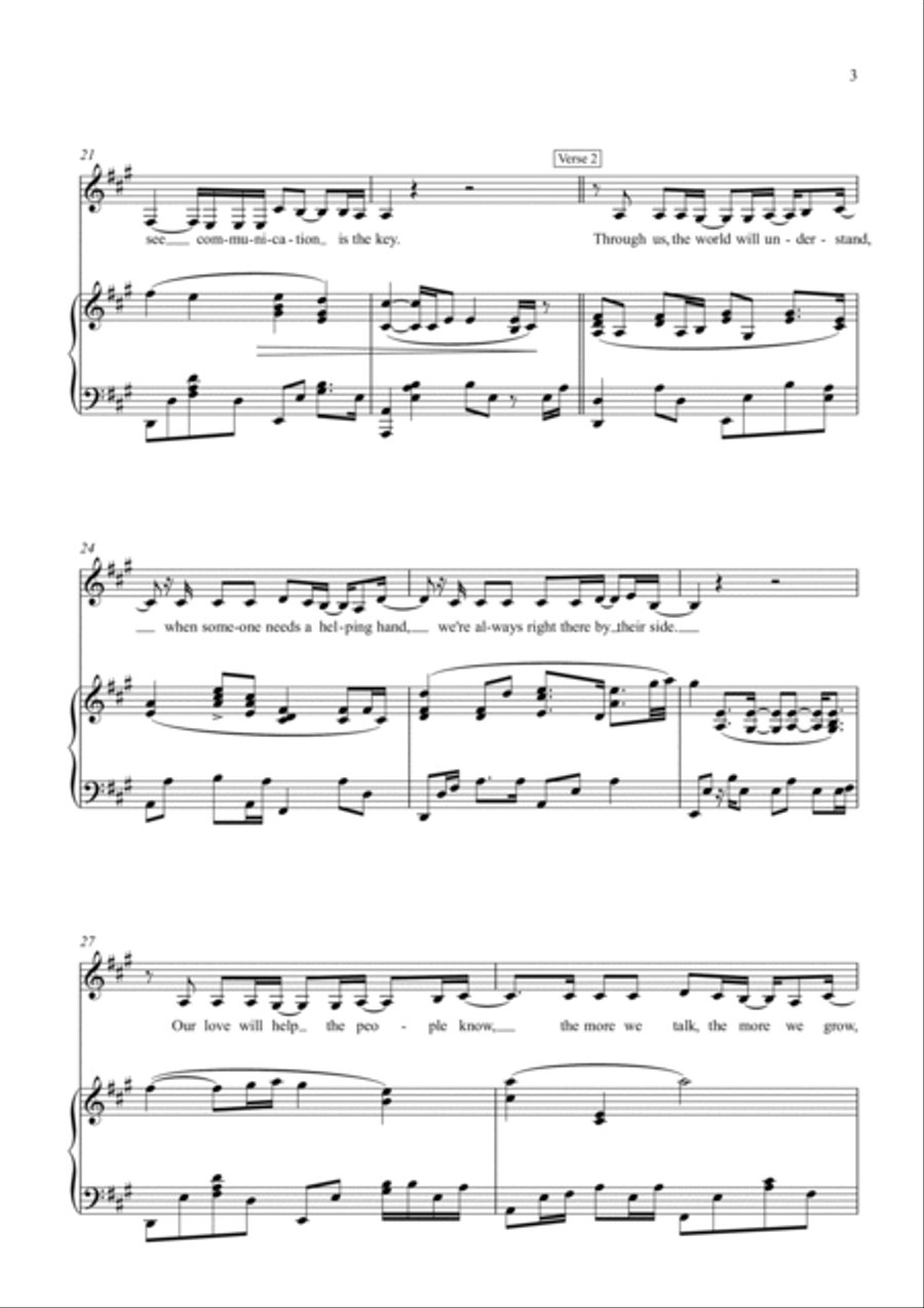 Communication Piano Solo scores gallery preview page 3