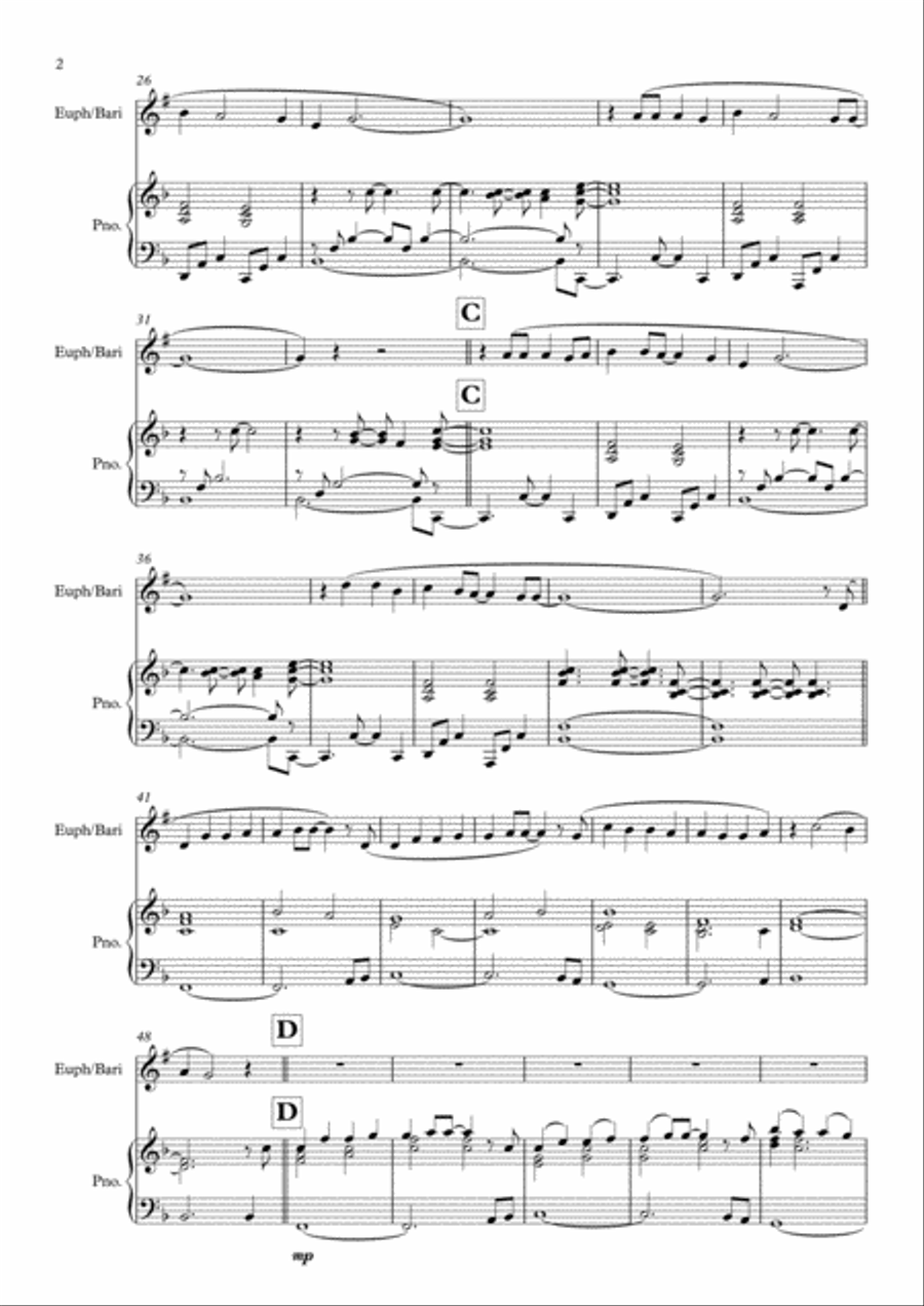 A Million Dreams Brass Duet scores gallery preview page 2