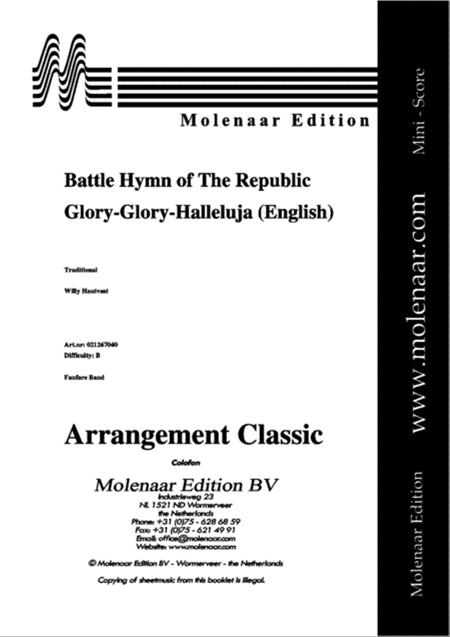 Battle Hymn of the Republic Fanfare Band scores gallery preview page 2