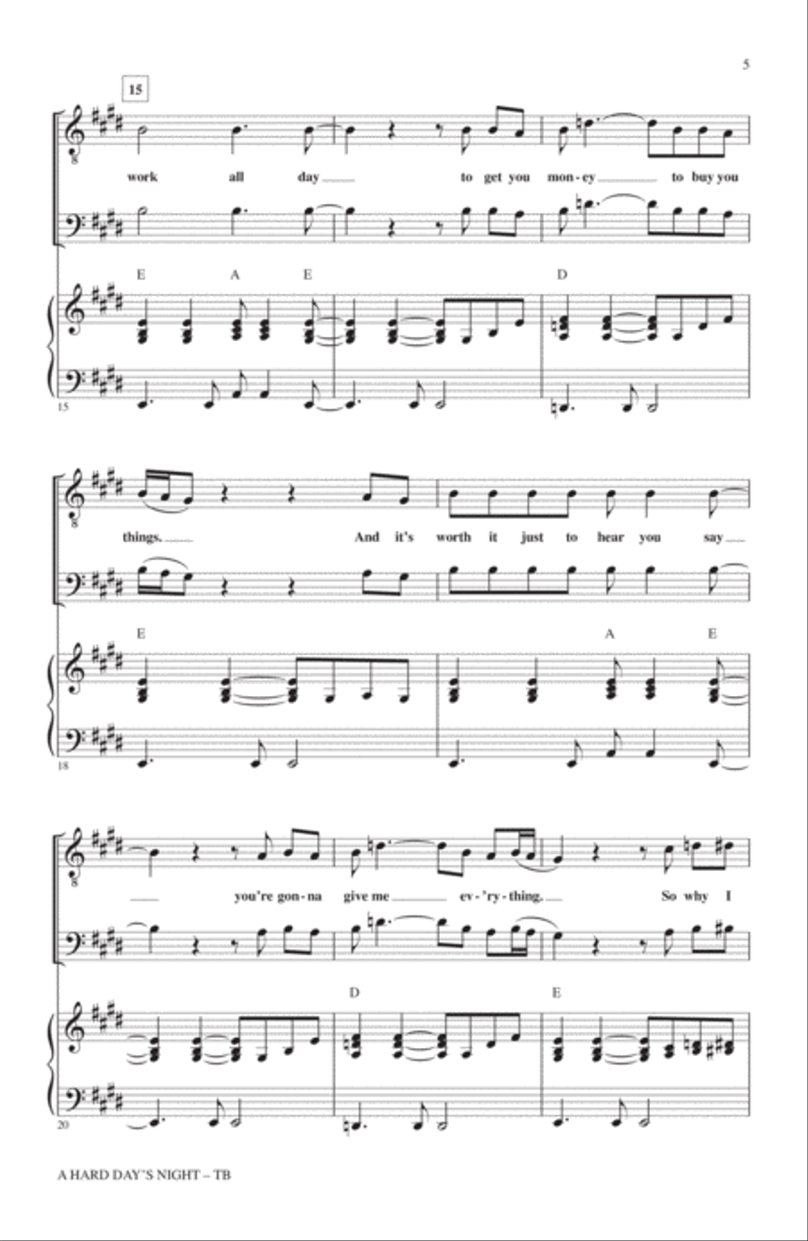 A Hard Day's Night (arr. Roger Emerson) TB scores gallery preview page 3