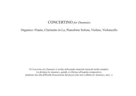 Alberto Cara: CONCERTINO FOR DUMMIES (ES-20-050)