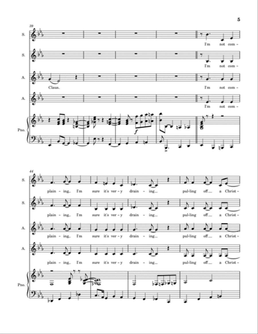 A Hand For Mrs. Claus SSAA scores gallery preview page 6