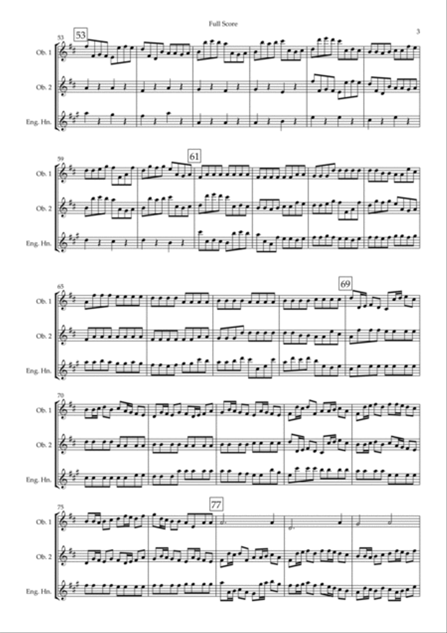 Canon in D Major (Johann Pachelbel) for Woodwind Trio Woodwind Trio scores gallery preview page 3