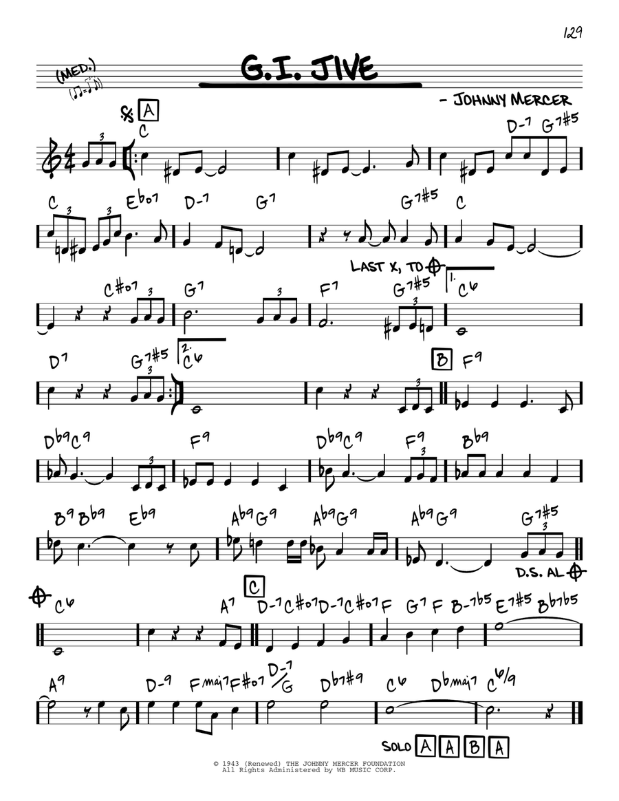 G.I. Jive G.I. Jive Piano scores gallery preview page 1