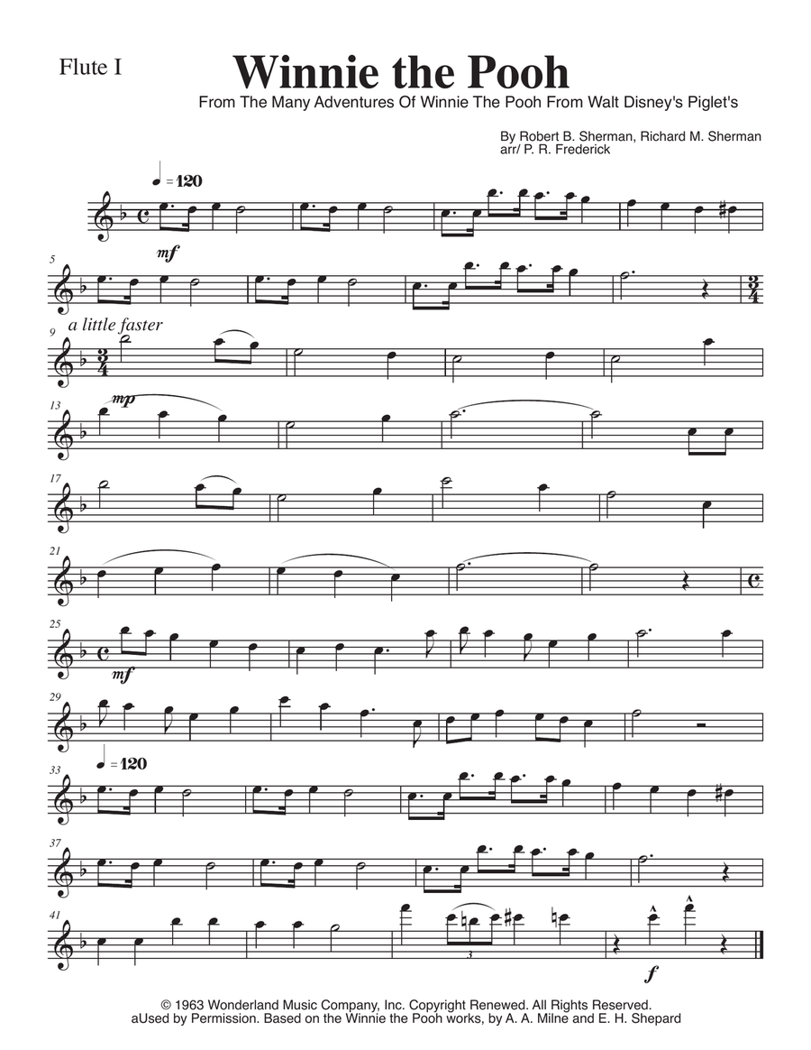 Winnie The Pooh Winnie The Pooh Flute Duet scores gallery preview page 2