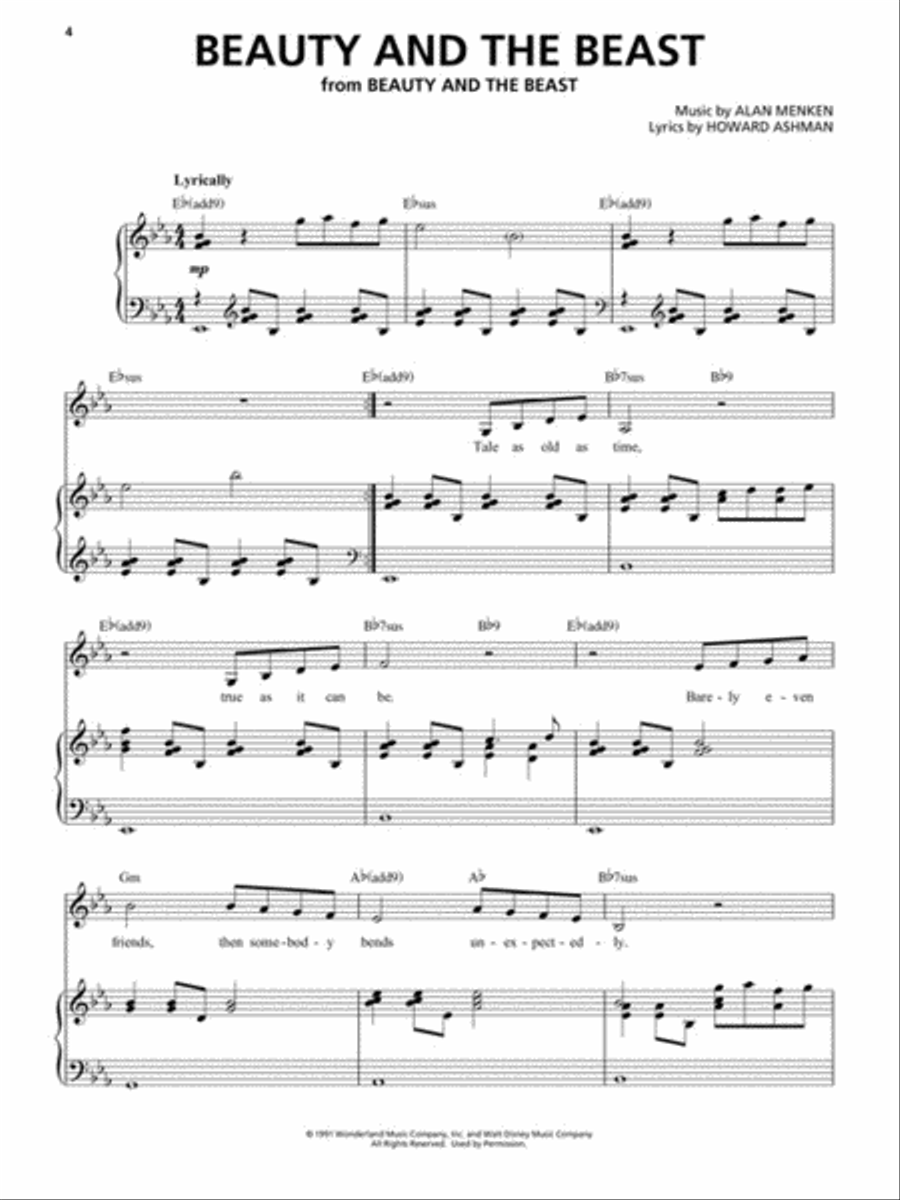 Disney Songs for Female Singers Voice scores gallery preview page 2