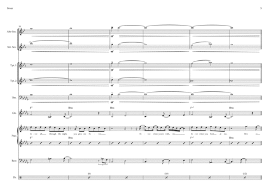 Fever Fever Jazz Ensemble scores gallery preview page 3