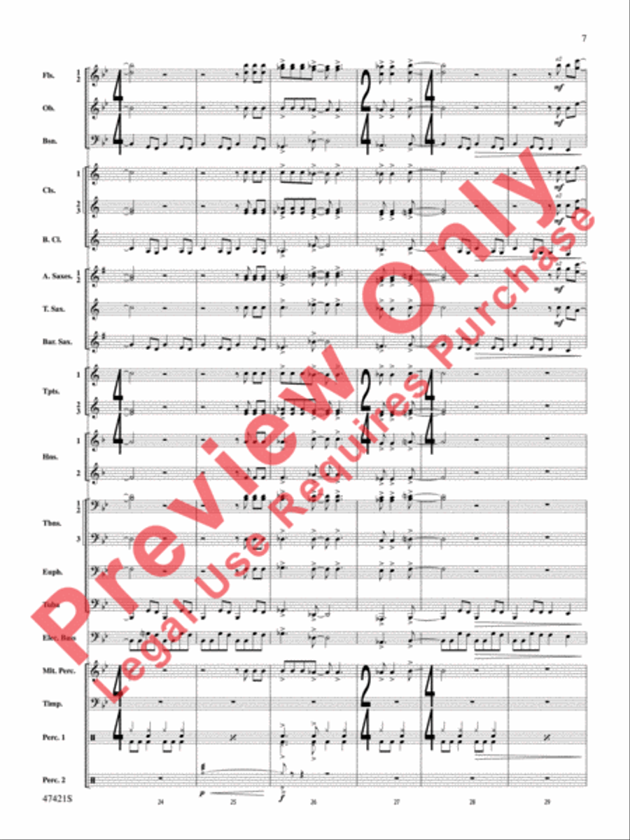 Meat Loaf---The Hits Concert Band scores gallery preview page 8