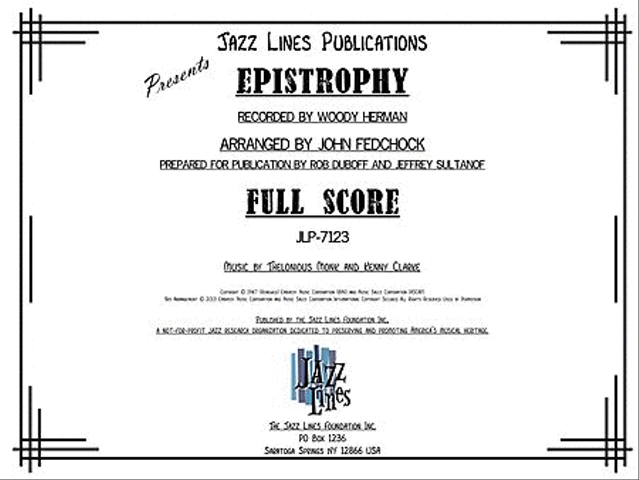 Epistrophy Big Band scores gallery preview page 1