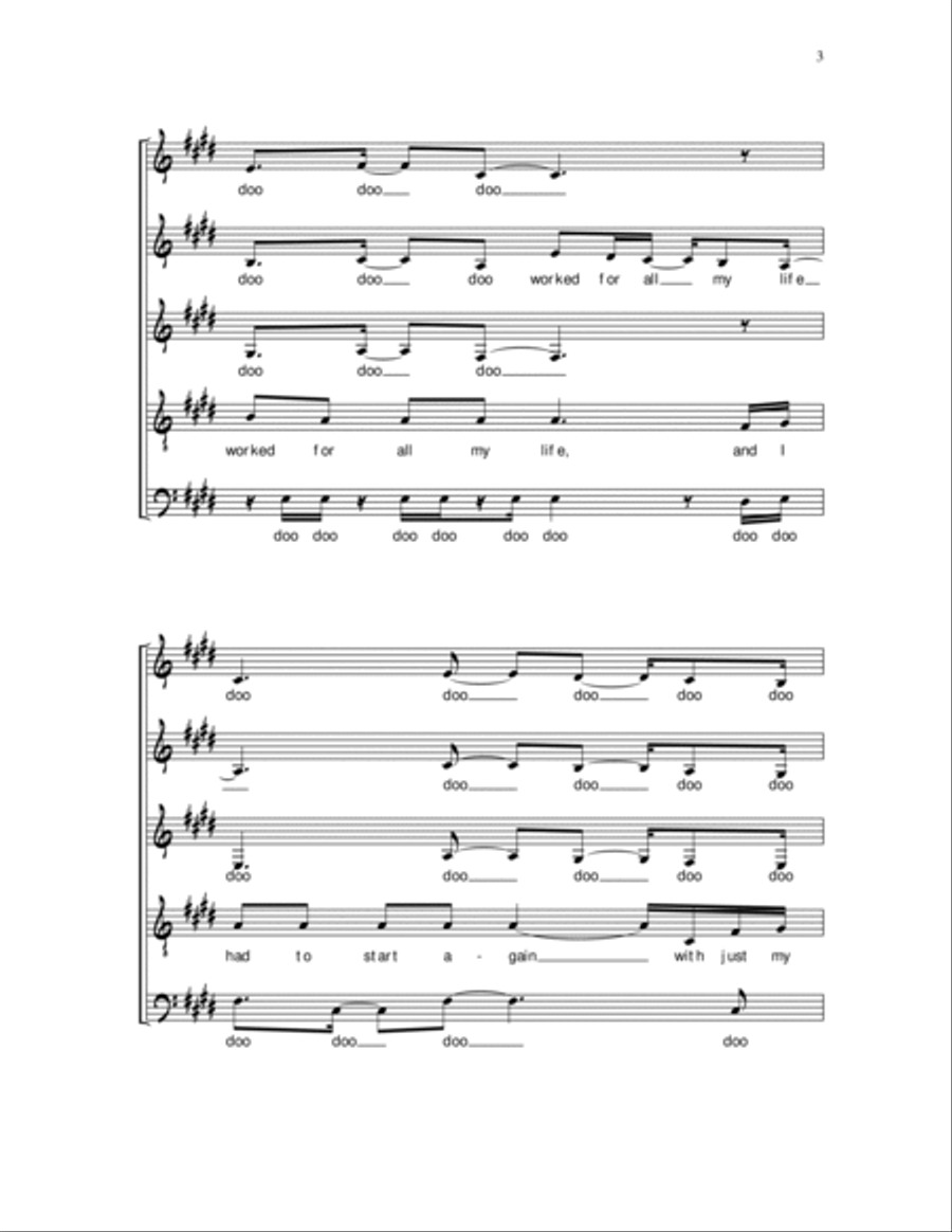 God Bless the U.S.A A Cappella scores gallery preview page 3