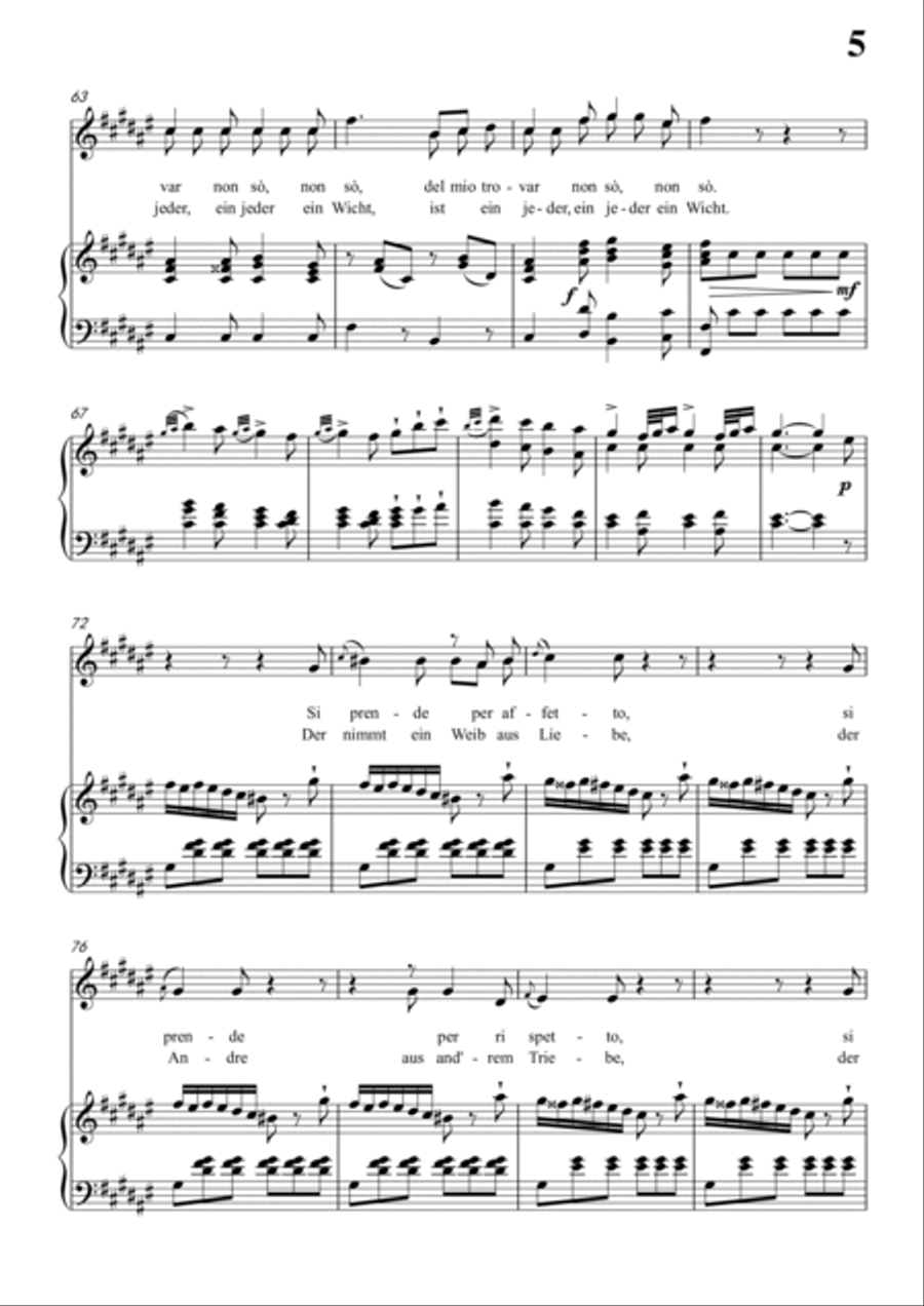 Schubert-Il modo di prender moglie,Op.83 No.3 in #F for Vocal and Piano Voice scores gallery preview page 6