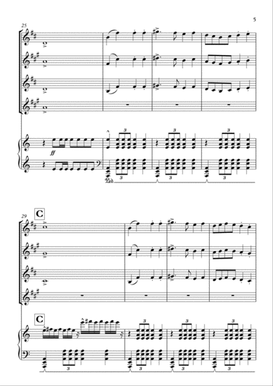 The Carnival of the Animals Small Ensemble scores gallery preview page 5