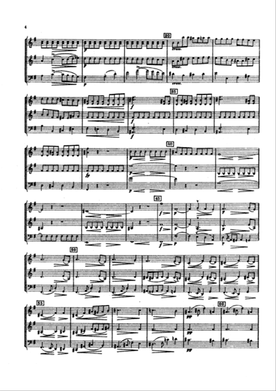 Trio For Two Violins And Cello In G Major String Trio scores gallery preview page 2
