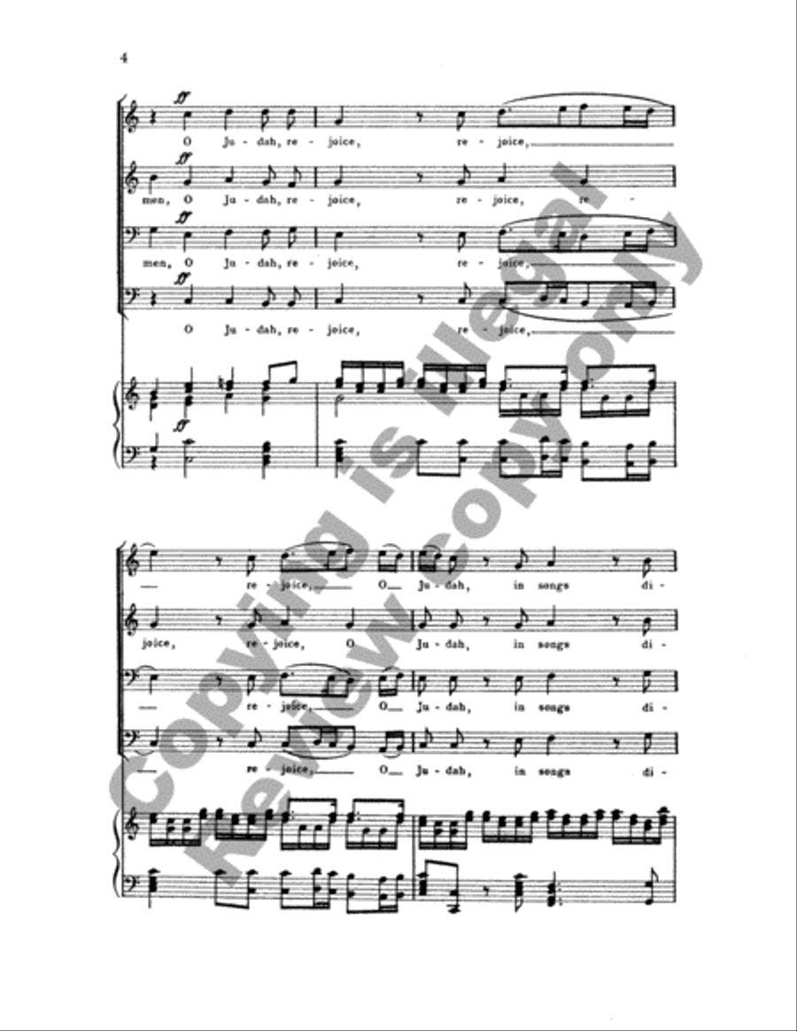 Judas Maccabaeus: Hallelujah, Amen TTBB scores gallery preview page 5