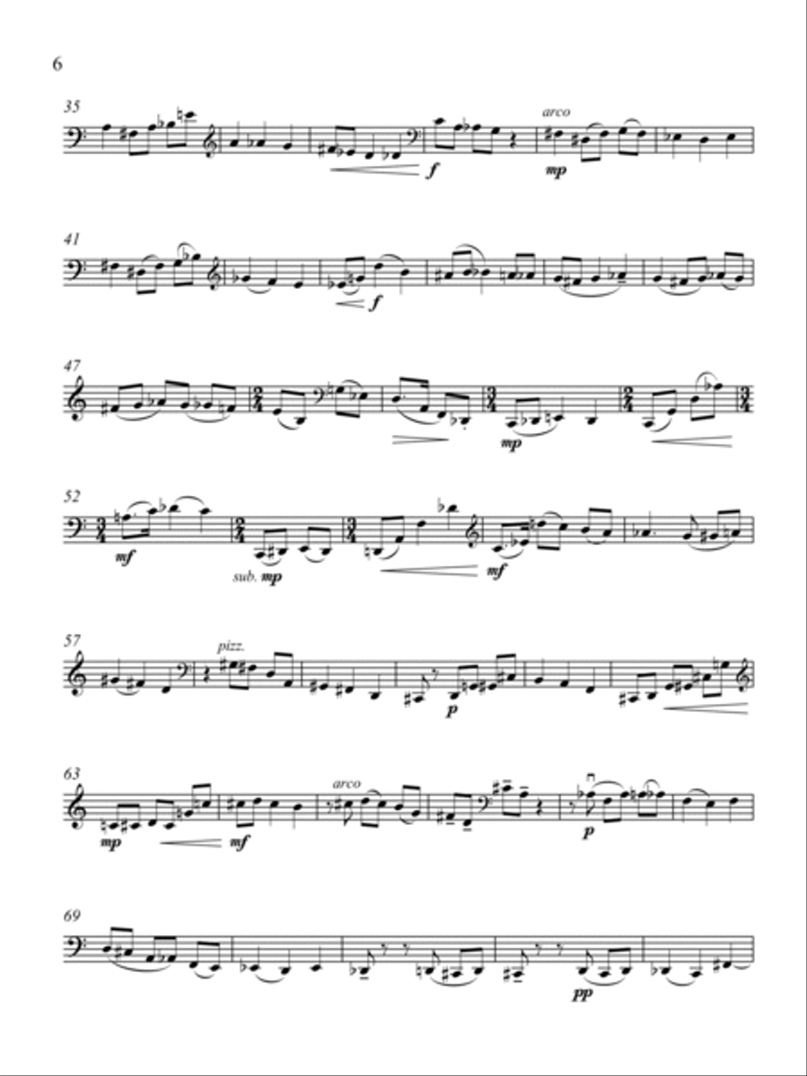 Four Impressions Cello Solo scores gallery preview page 5