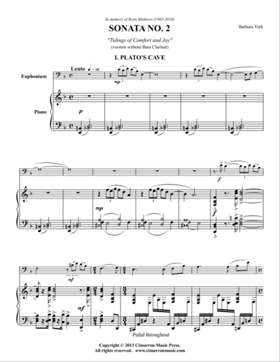 Sonata No. 2 Euphonium scores gallery preview page 3