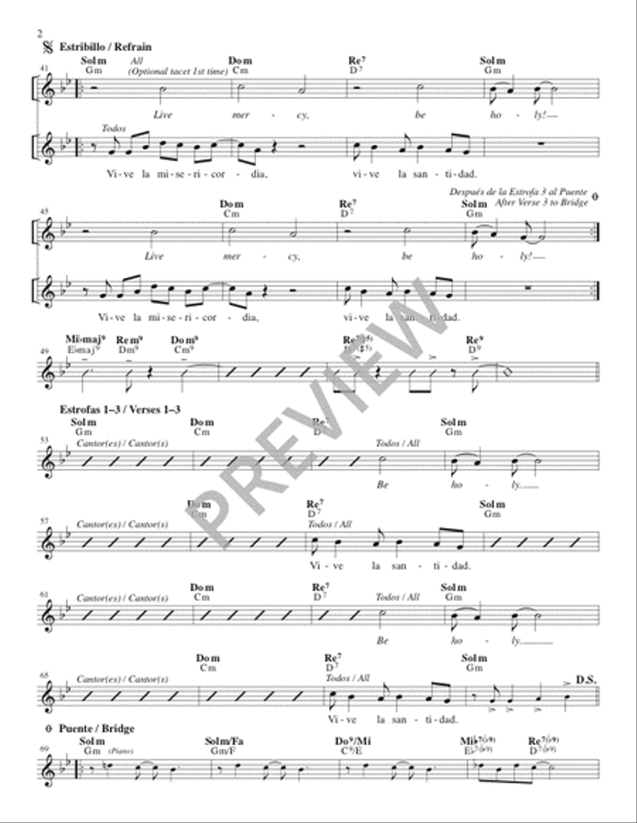 Vive la Misericordia, Vive la Santidad - Guitar edition Guitar scores gallery preview page 7