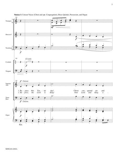 Rejoice This Easter Day (Rejoice, the Lord Is King) (Full Score)