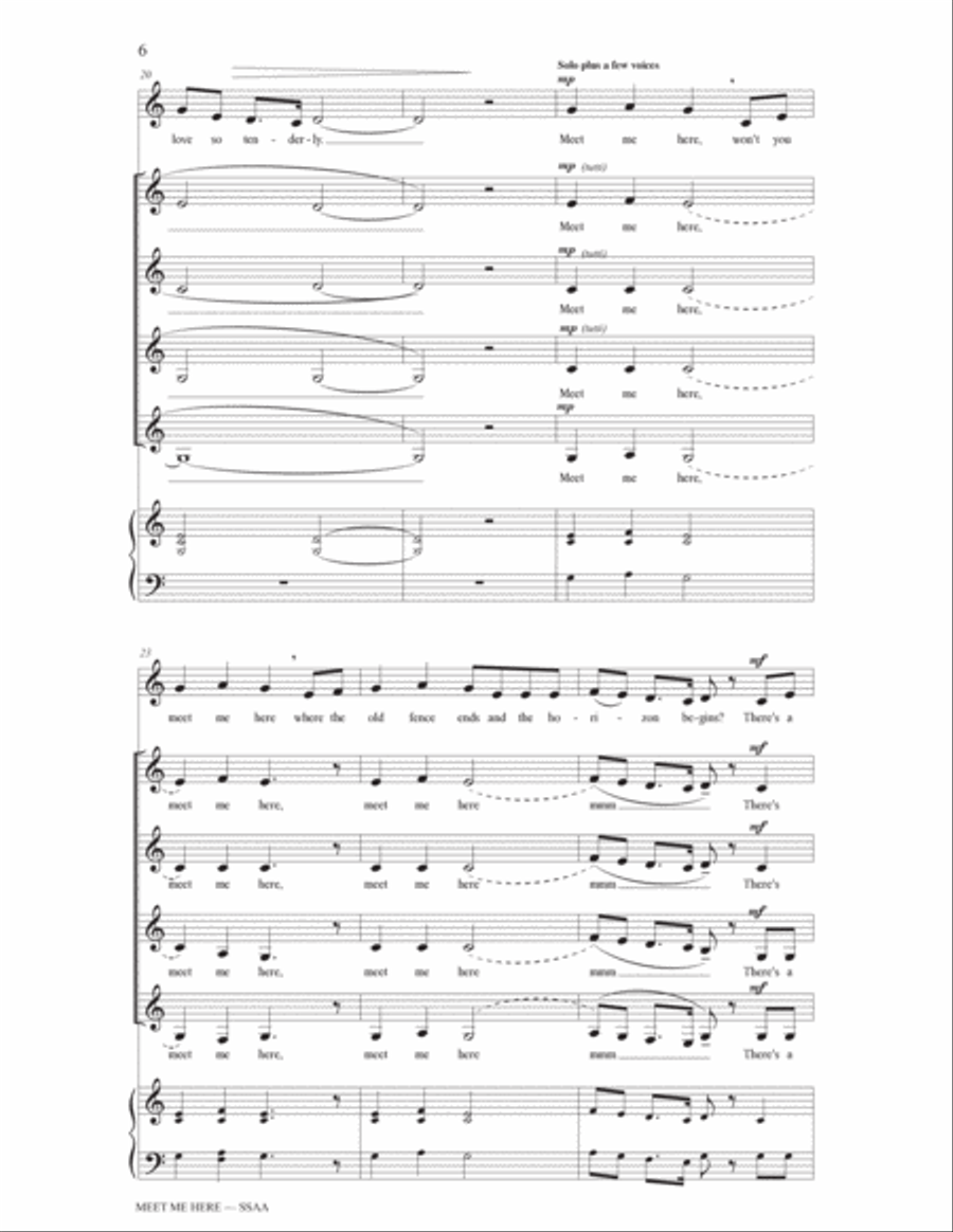 Meet Me Here SSA scores gallery preview page 4