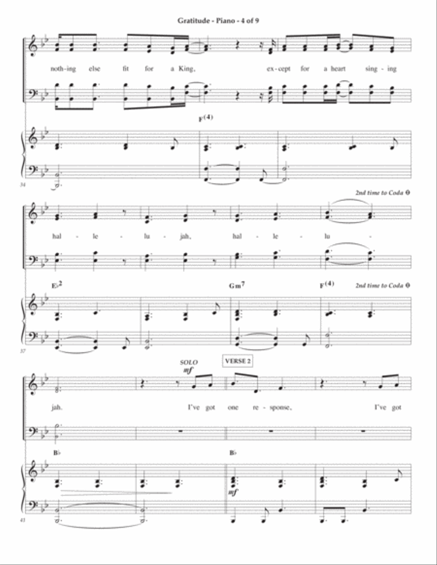 Gratitude Piano, Vocal, Guitar scores gallery preview page 4