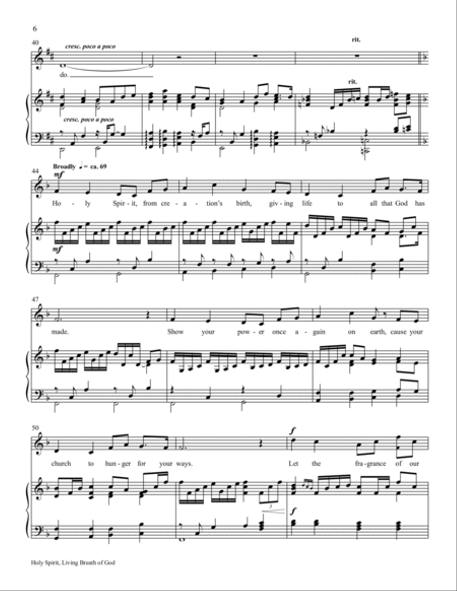 Holy Spirit, Living Breath of God Voice Solo scores gallery preview page 6